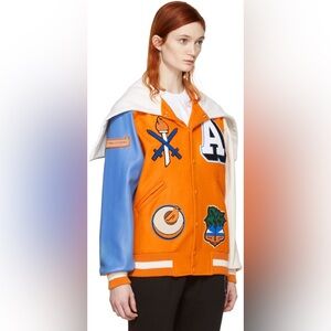 Opening Ceremony - wool, leather graphic bomber jacket variety